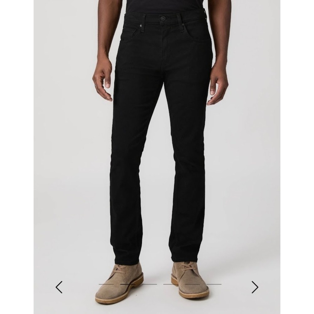 PAIGE Federal Slim Straight Leg Jeans Black Transcend Stretch Mens 31